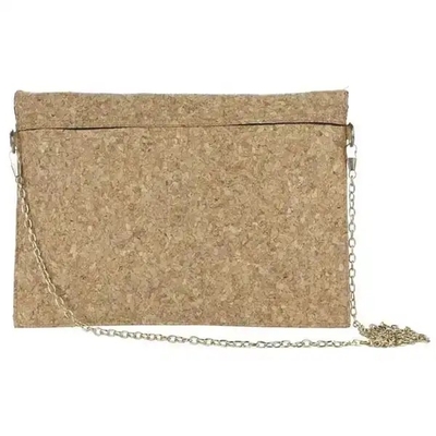 Cotton Lining Cork Leather Purse With Chain