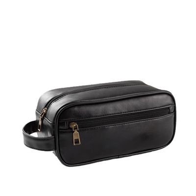 Retro-inspired New PU Leather Men's Cosmetic Bag Large Capacity Minimalist Toiletry Pouch Luxury-inspired Premium Storage Bag