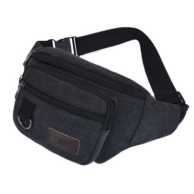 Hot-selling Sports Waist Bag for Men 2026 New Casual Outdoor Sports Bag Running Phone Canvas Waist Bag Manufacturer Wholesale