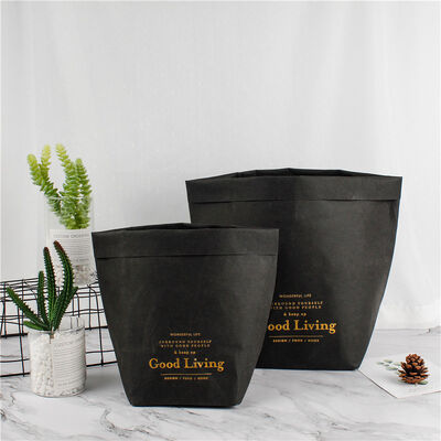 Manufacturer Wholesale Creative Nordic-Style Washable Kraft Paper Bags Tear-Resistant Refrigerator Storage Bags Flower Pots