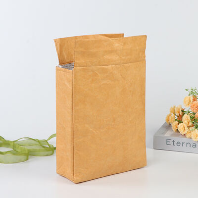 Handheld DuPont Paper Bag Lunch Takeout Temperature Insulated Bag Waterproof Gift Washable Tyvek Paper Bags Wholesale