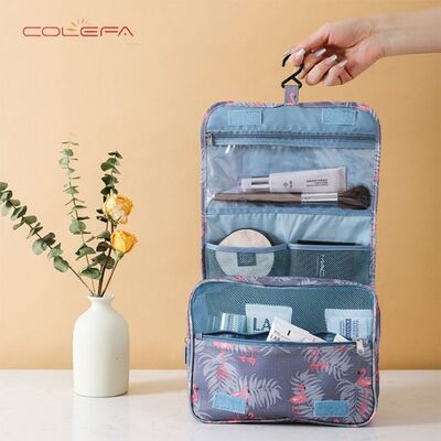 Colefa Korean-Style Oxford Multi-Functional Travel Toiletry Hanging Hook Bag Convenient Unisex Storage Waterproof Travel Cosmetic Bag