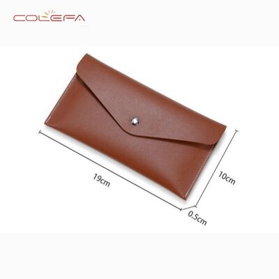 Colefa Korean Style New Arrival PU Leather Long Wallet for Women Ultra-Thin Minimalist Casual Coin Holds Phone Soft Bag Clutch