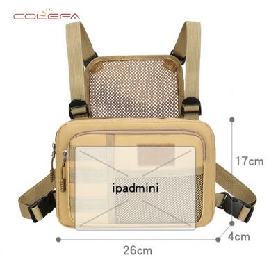 Custom Oxford Outdoor Sports Chest Bag Men's Vest Bag Multi-Functional Large Capacity Camo Trendy Casual Vest Chest Bags