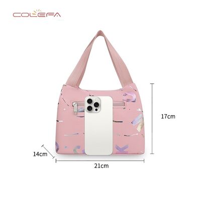 Women's Small Handbag Oxford Waterproof Lunch Bag Phone Case Mom's Grocery Bag Lightweight Trendy Special Printing with LOGO