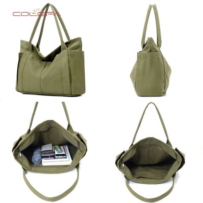 2026 New Canvas Tote Bags Handheld Shoulder Beach Bags Fabric Large Capacity for Women Custom-Made with Personalized LOGO