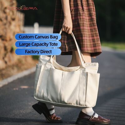 2026 New Canvas Tote Bags Handheld Shoulder Beach Bags Fabric Large Capacity for Women Custom-Made with Personalized LOGO