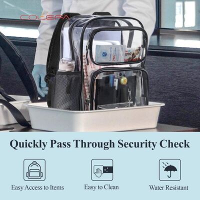 2026 Customized New Large Transparent Backpack Heavy-Duty PVC Backpack Waterproof and Lightweight Ideal for College and Work