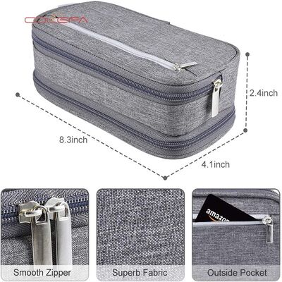 Nylon Large-Capacity Multi-Function Pencil Case Three-Layer Stationery Organizer Elementary School Student Pencil Storage Bag