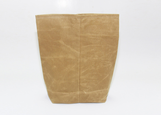 Eco Friendly 10oz 12oz 16oz Washable Waxed Canvas Insulated Reusable Lunch Bag
