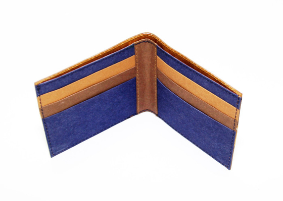 Stripes Design Washable Kraft Paper Wallet Folding Short Type For Women Or Men