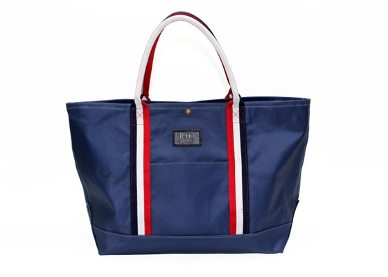 Nylon Polyester Washable Tote Bags Deep Blue Reusable Tote Shopping Bags