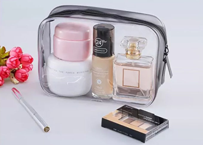 Women PVC Transparent Makeup Cosmetic Bag Pantone Clear Toiletry Bag
